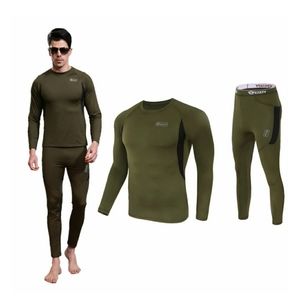 ESDY Men's Long Johns Thermal Underwear Shirt and Pant Set. Army Green size XXXL